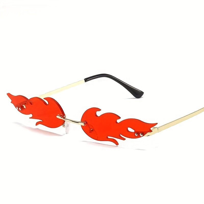 Girls Flame Polygon Sunglasses w/ Case & Cloth