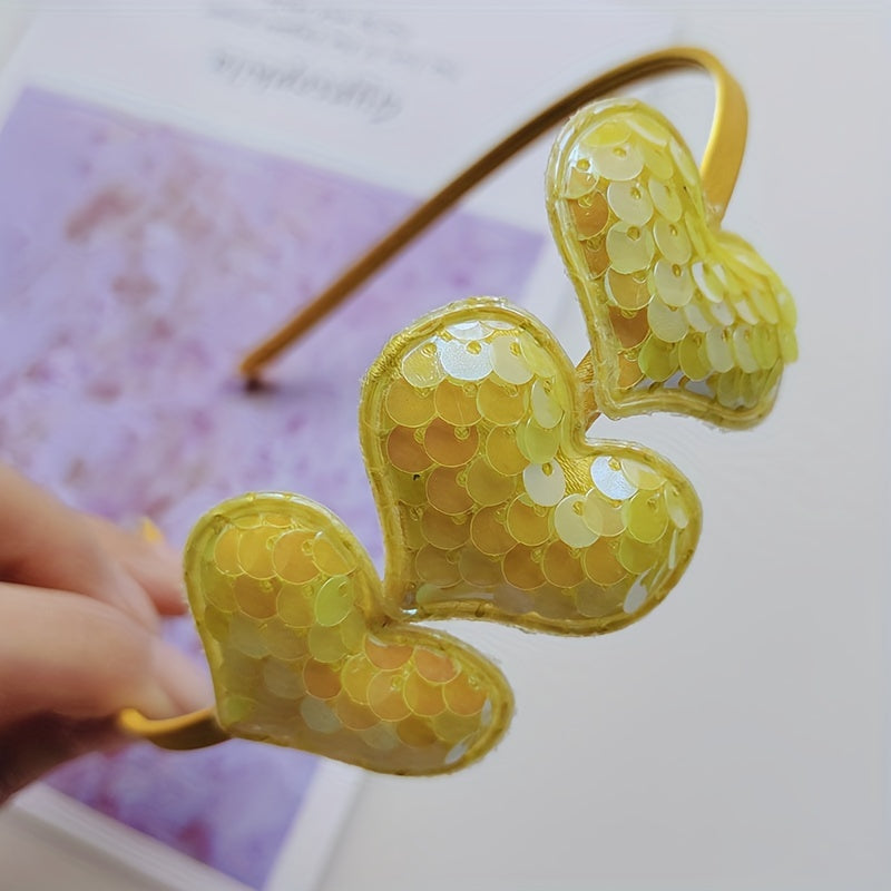 Girls' Glitter Love Headband & Sweet Hair Band