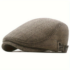 Men's Winter Thickened Beret Adjustable Hat Painter Newsboy Cap