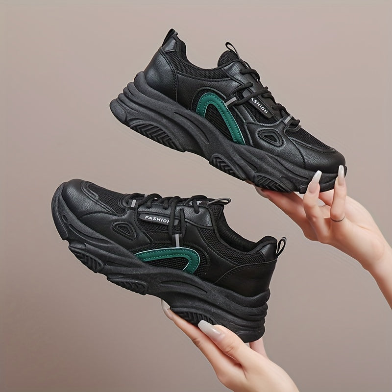 Thick Bottom Shock Absorption Chunky Sneakers Lightweight Comfort Dad Shoes