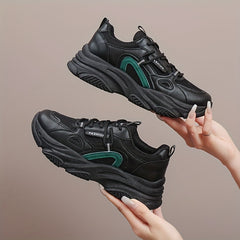 Thick Bottom Shock Absorption Chunky Sneakers Lightweight Comfort Dad Shoes
