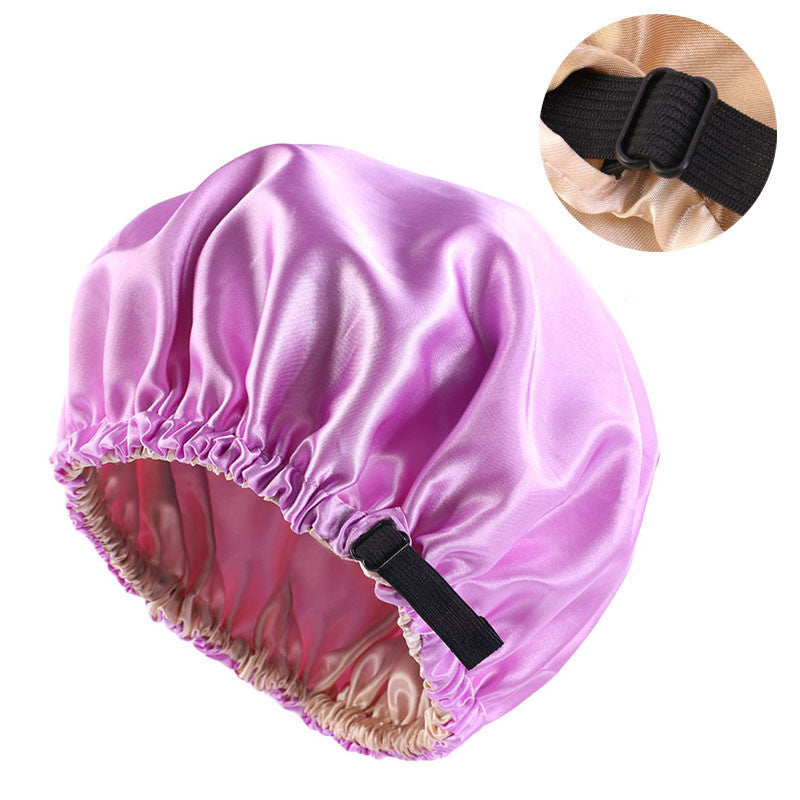 Adjustable Satin Bonnet for Women Double Layer Sleeping Cap