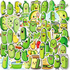 50pc Pickled Cucumber Stickers Hot Graffiti Decals