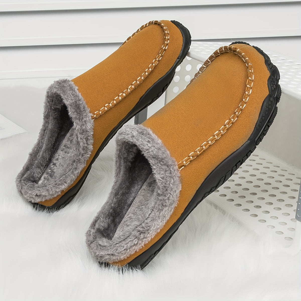 Men's Warm Slip On Household Slippers