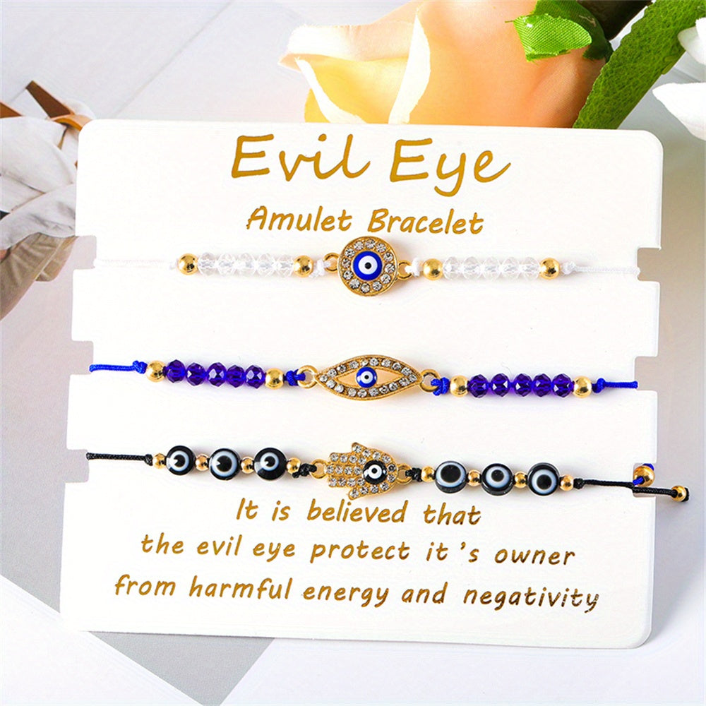 Evil Eye Bracelets Mexican Handmand String Kabbalah Mal De Ojo Protection