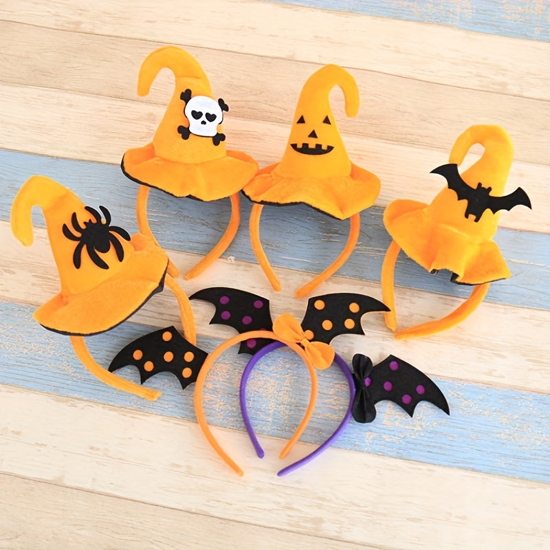 Halloween Hair Hoop Skull Bat Pumpkin Witch Hat Party Dressing Supplies