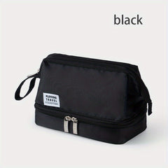 Double Layer Travel Toiletry Bag Portable Makeup Pouch Organizer