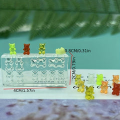 3D Silicone Bear Mold for Nail Art & Earrings