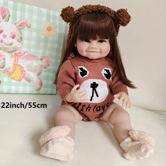 Raya Vinyl Body Doll with NPK55 Fully Covered Hair Toy for Christmas