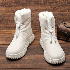 Women's Letter Print Lace Up Winter Boots
