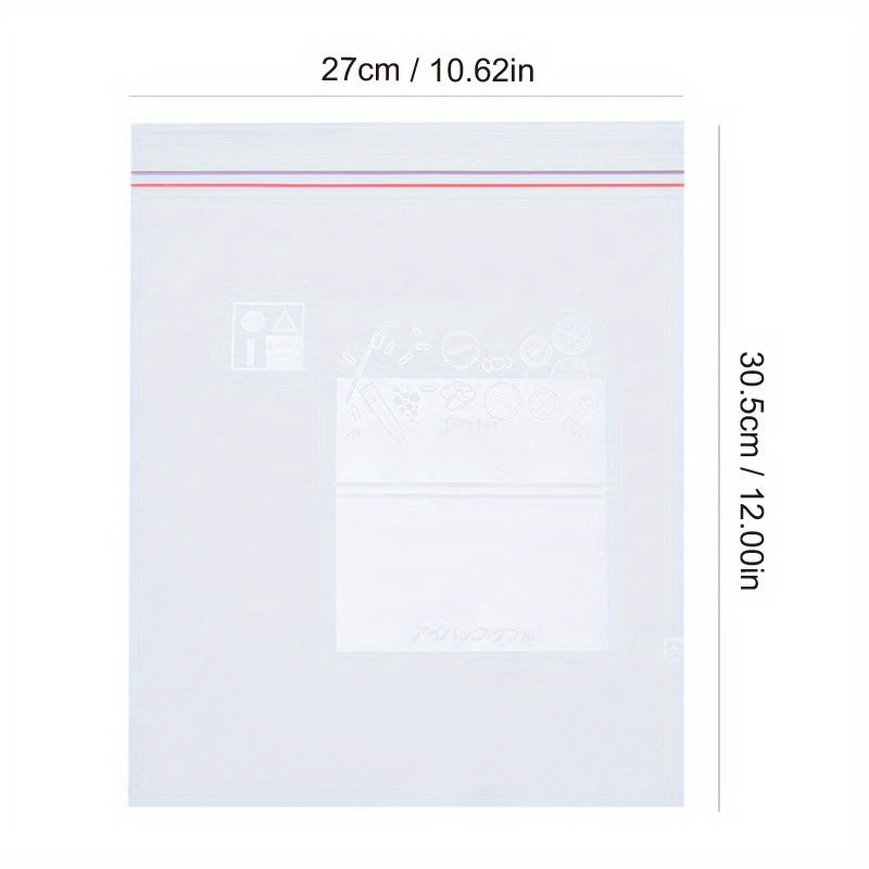Double Zipper Bags Reusable Food Storage Leak Proof Freezer Bags BPA Free