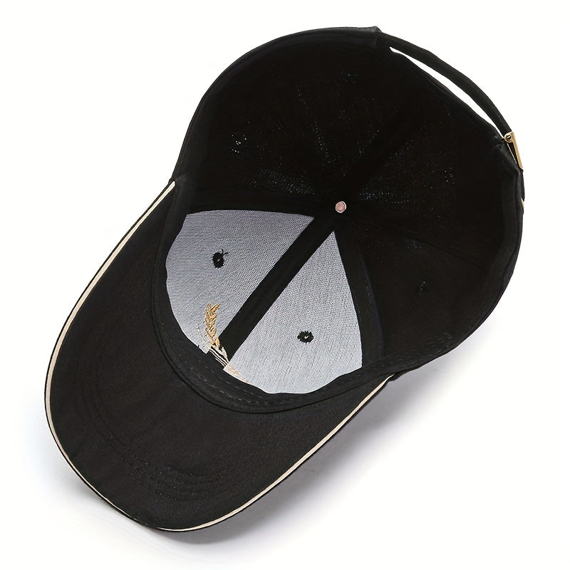 Wheat Ear Embroidery Baseball Cap Outdoor Leisure Sports Sun Cap