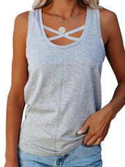 Loose Fit Crew Neck Tank Top