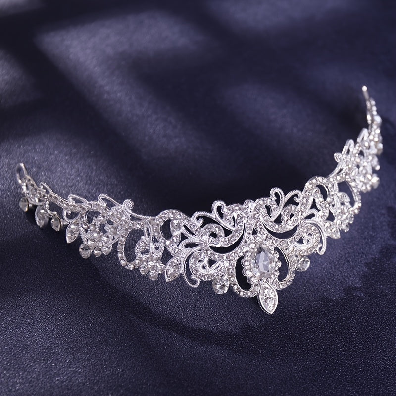 Baroque Crown And Tiara Golden Crystal Bride Wedding Queen Crowns