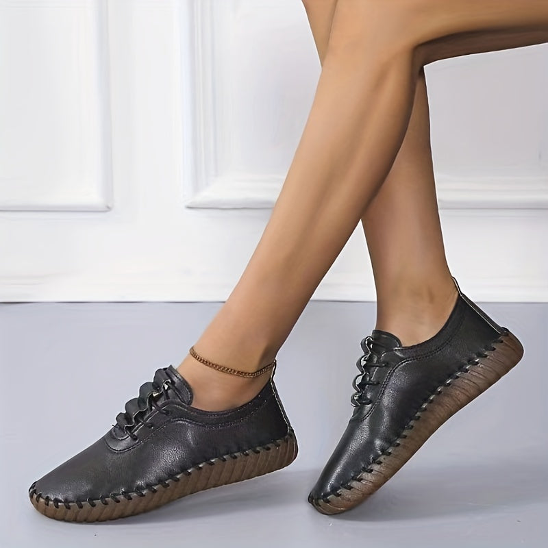 Soft Sole Lace Up Loafers Women's Casual Walking Shoes