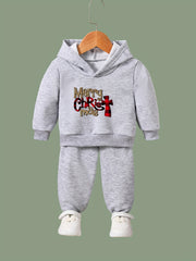 OERYUI Merry Christmas Hooded Pullover Pants Set Sports Spring Fall
