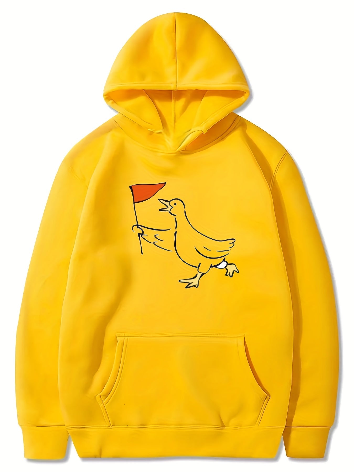 Duck Leader Graphic Hoodie Girls Long Sleeve Sweatshirt