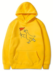 Duck Leader Graphic Hoodie Girls Long Sleeve Sweatshirt