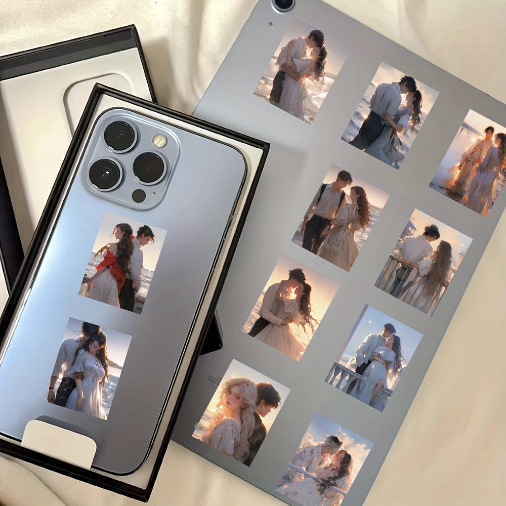 60pcs Romantic Waterproof Vinyl Stickers for Bottles, Skateboards, Laptops