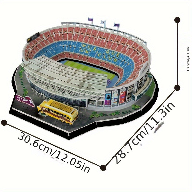 3D Football Field Stadium Architecture Model Puzzle Gift For Fans Kids