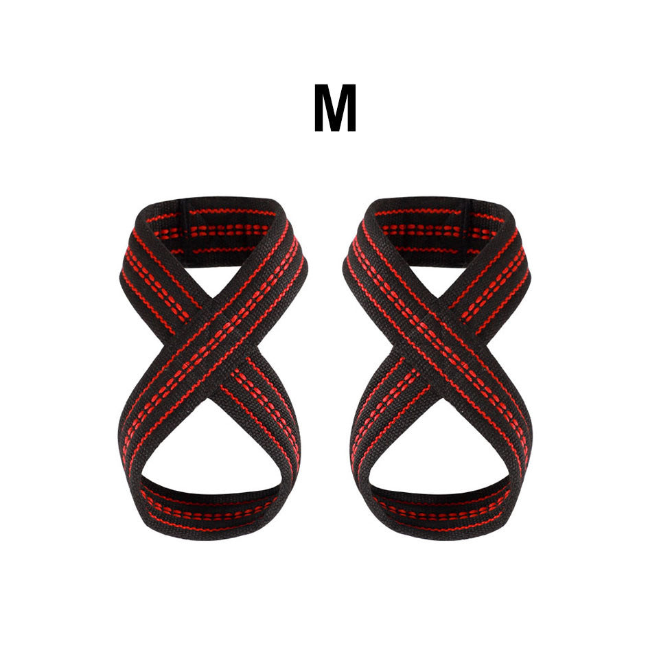 2pcs Weightlifting Fitness Cotton Non slip 8 shaped Moving Belt Pull up Grip