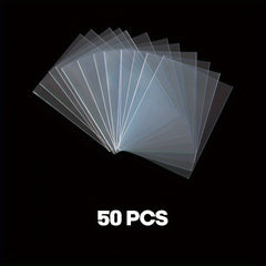 50pcs Soft Clear Baseball Card Sleeves Sports Car Protective Sleeve