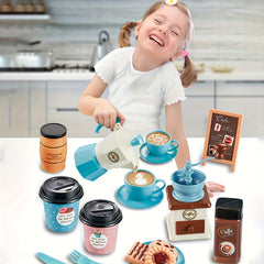 Kids Afternoon Tea Party Playset with Coffee Maker, Cakes & More