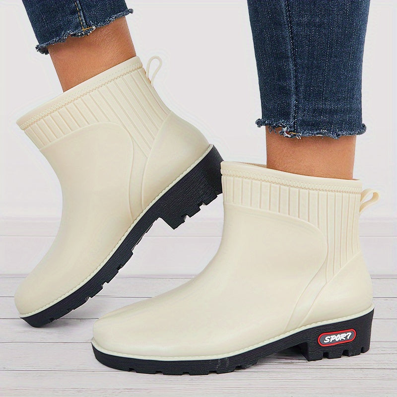 Women's Solid Rainboots Waterproof Outdoor Boots