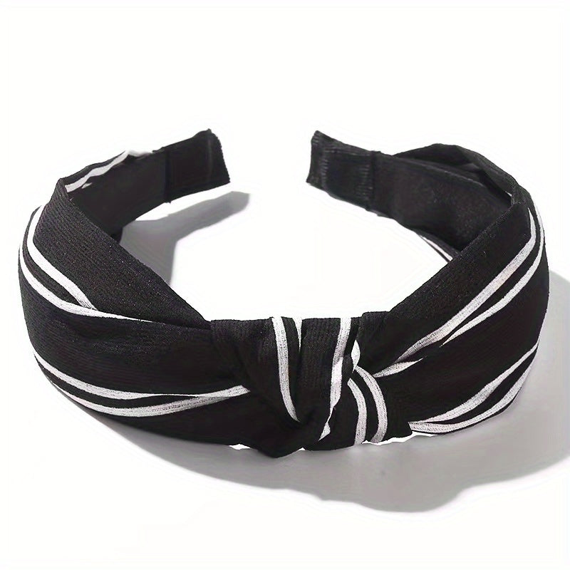 Vintage Hair Scrunchies Top Knotted Non-slip Hair Ties Fabric Wide Brim