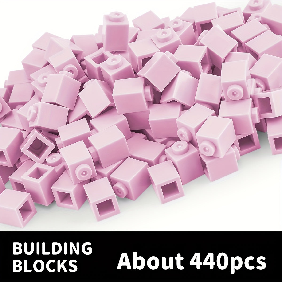 440pcs 1x1 High Brick Building Blocks Toy, Boys Girls DIY Construction Set