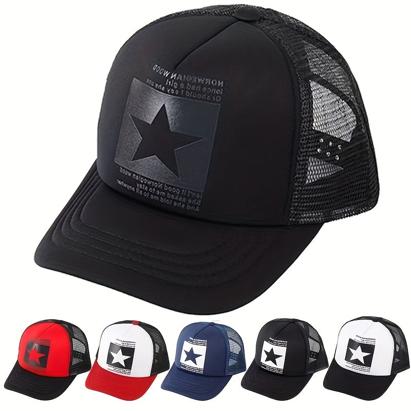 Mesh Five-pointed Star Hip Hop Baseball Cap Sun Visor