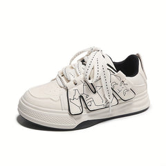 Women's Solid Lace-Up Platform Shoes Lightweight Outdoor Shoes
