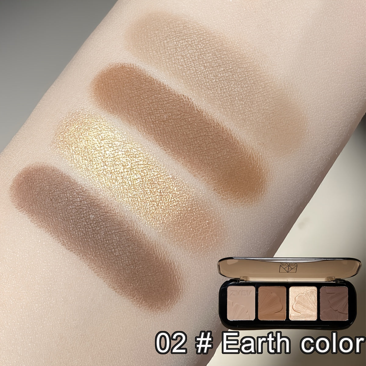 4 Colors Contouring Palette Eyeshadow Palette Brown Coffee Tone Matte Finish