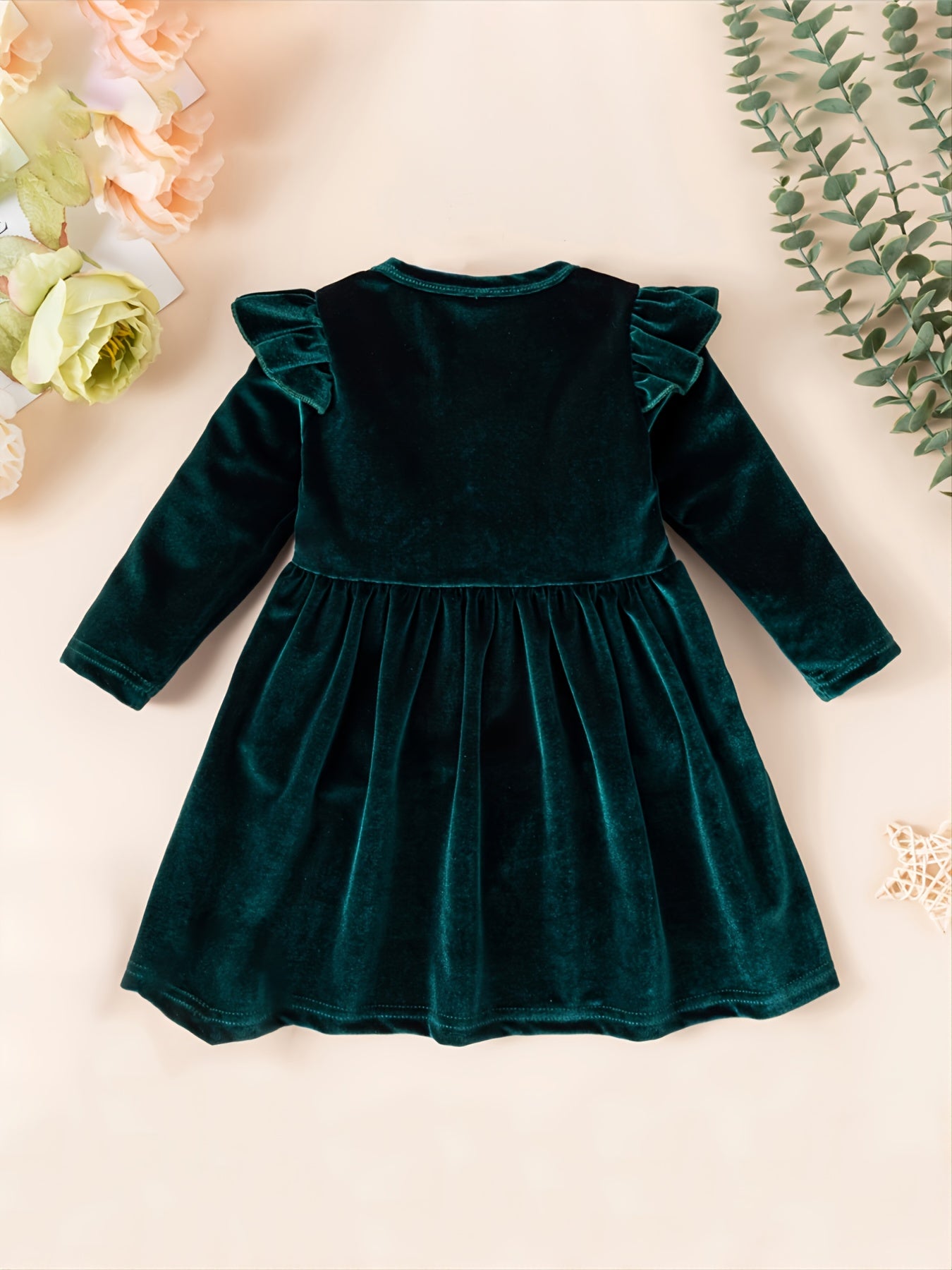 Toddler Girls Fleece Long Sleeve Dress