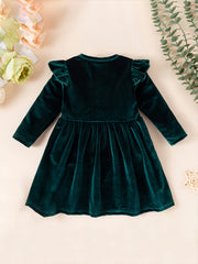 Toddler Girls Fleece Long Sleeve Dress