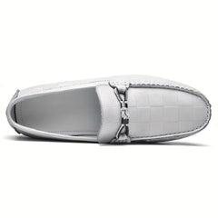 Men's Soft Sole Slip on Loafers with Metallic Decorations