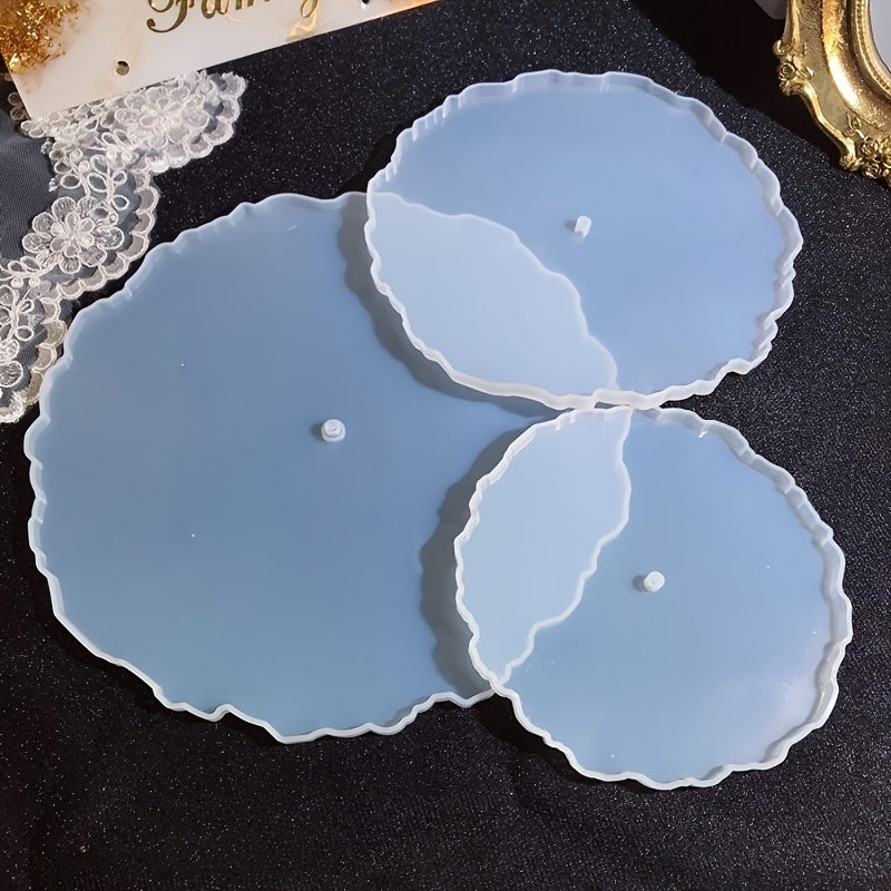 3 Tier Resin Mold Cake Stand Epoxy Geode Silicone Casting Mold