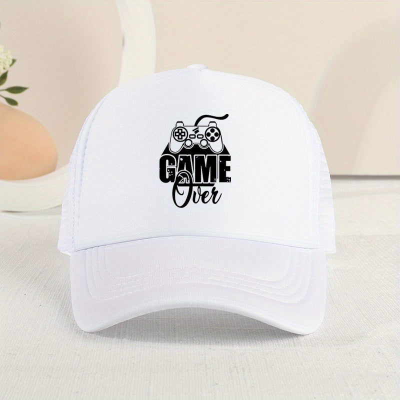 Casual Game Console Mesh Stitching Cap for Summer Holiday Outdoor Traveling