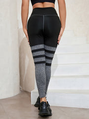 Stylish High Waist Yoga Pants with Stretchy Patchwork Design