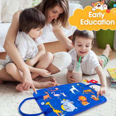 20-Piece Animal Bustier Board Educational Toy for 1-4 Year Olds