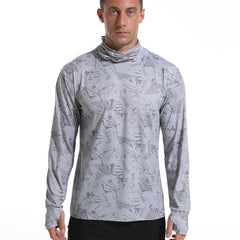 Men's Ice Silk Long Sleeve Sun Shirt Quick Dry Rash Guard