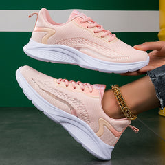 Women's Mesh Breathable Running Shoes Lightweight Lace Up Sneakers