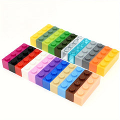 12 PCS 1X4 Thick High Wall Bricks Building Blocks Set
