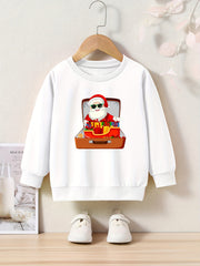 Santa In The Box Girls Sweatshirt Fall Winter
