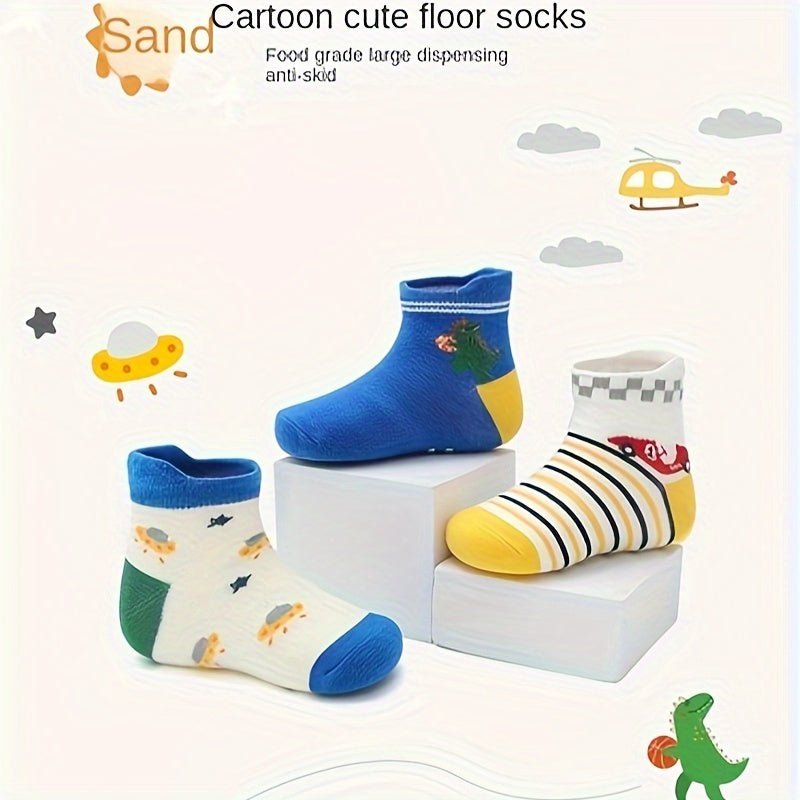 Baby Girl's Non Slip Socks, Soft Cotton Socks with Rubber Dot Bottom