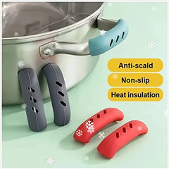 6pcs Silicone Anti Scald Pot Handle Cover Insulation Assist
