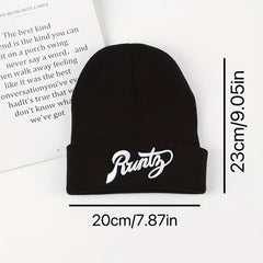 Runty Embroidered Knitted Hat Hip Hop Fall/Winter Beanie