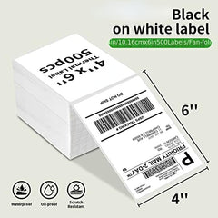 500 Thermal Label Paper Labels 10x15 Permanent Adhesive