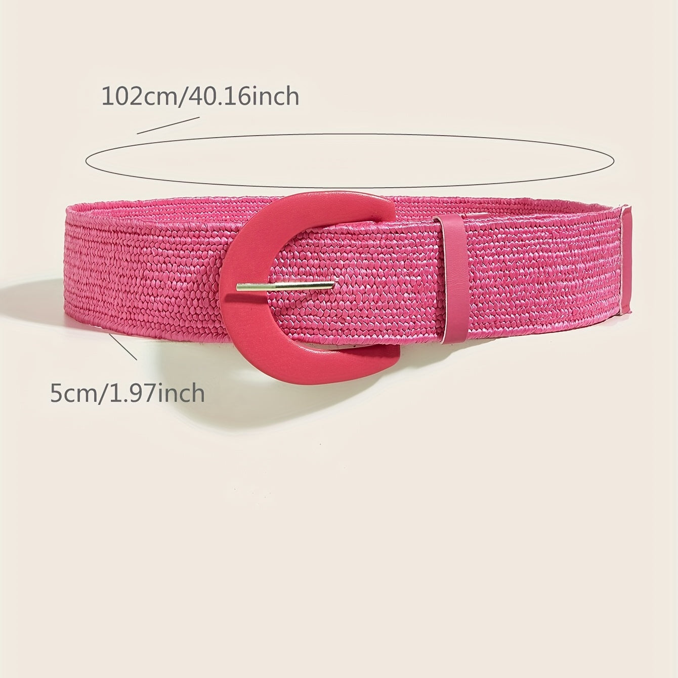 Wide Straw Belt Bohemian Braided Waist Y2K Elastic Dress Girdle