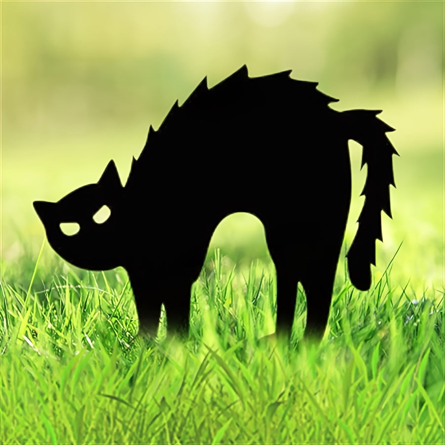 Cat Garden Silhouette Set - Halloween Acrylic Decor